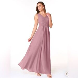 Azazie flora Mauve Sleeveless Gown nwt 8 bridesmaid